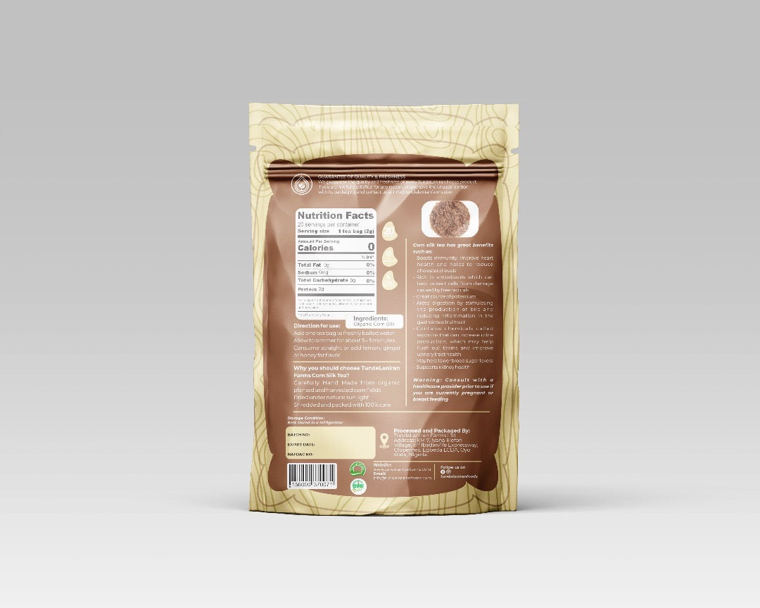 Premium Corn Silk Tea by TundeLaniran Foods | 20 Tea Bags